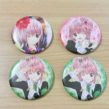 수호캐릭터! 복권 메이트 캔뱃지 4개 세트 히나모리 아무