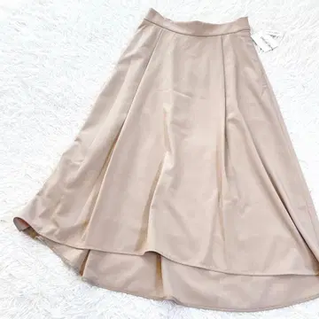 새상품 택 포함 믹싱 블루 롱 스커트 플레어 일본제 종아리 기장