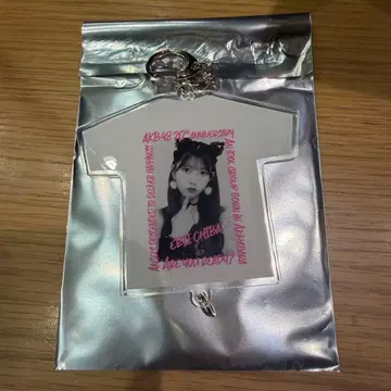 치바 에리 AKB48 T셔츠형 랜덤 키링 샤미즈 고양이