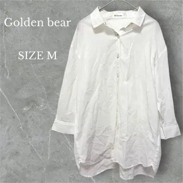 골든베어 셔츠 튜닉 화이트 피쉬테일 루즈핏 M