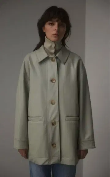 fake leather jacket 페이크 레더 재킷