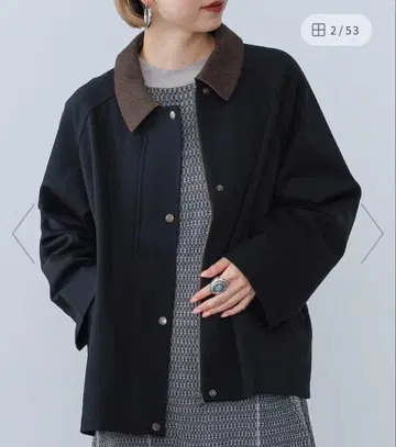 BEAMS HEART 옷깃 코듀로이 블루종