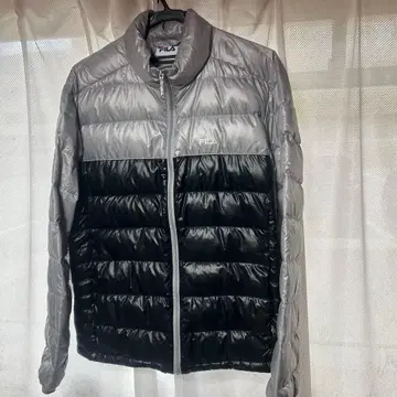 FILA 다운 자켓 실버/블랙