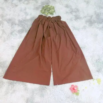 [라에프] 와이드 팬츠 이지 팬츠 브라운 폴리에스테르 100%