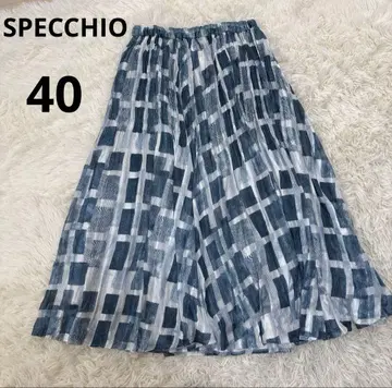 SPECCHIO 스페치오 아코디언 랜덤 플리츠 시어 스커트 40