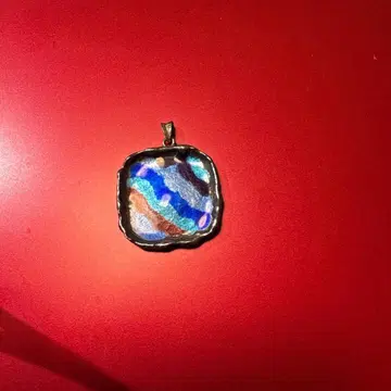 칠보 세공 사각 펜던트