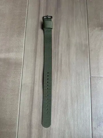 18mm NATO 스트랩 카키 실버 도금 복각 해밀턴 등