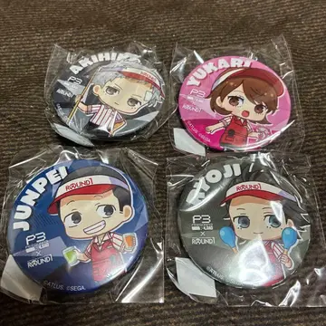 페르소나 3 리로드 x 라운드 원 SD 캐릭터 캔뱃지 4점