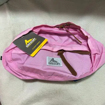 GREGORY 핑크 바디백 웨스트 파우치