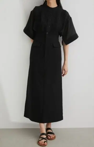 프로필 필독 STYLEMIXER 점프수트 타이트 스커트 블랙