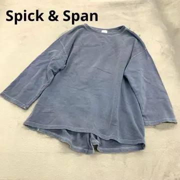 Spick&Span 블루 파랑 슬릿 티셔츠 백 디자인