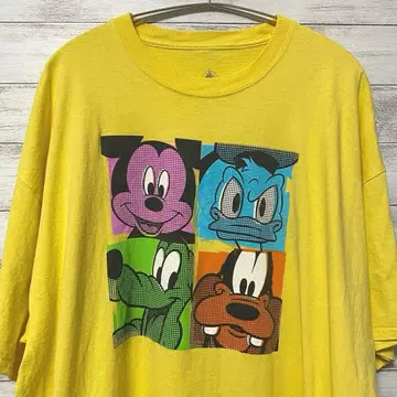 디즈니 팝 아트 T셔츠 미키 플루토 구피 도날드