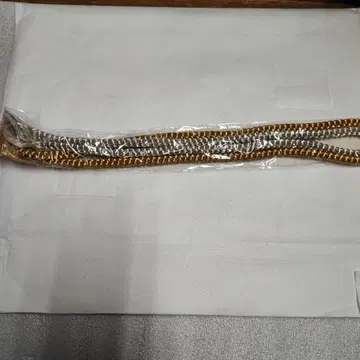 순수 실크 손뜨개질 허리띠 원형 끈 금은
