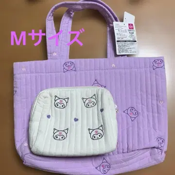 산리오 이불 토트백 쿠로미 M 사이즈 파우치 세트 색상 다름 니시마츠야