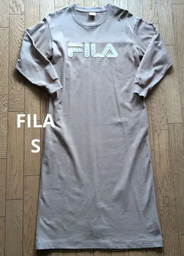 FILA / 휠라 티셔츠 롱 긴팔 원피스 베이지 S