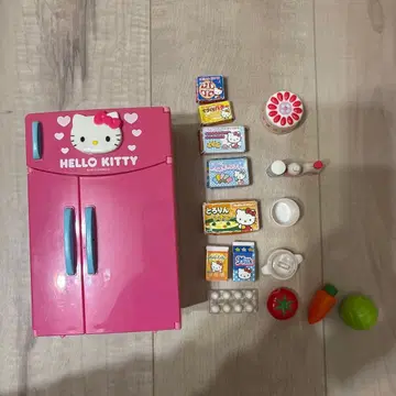 헬로키티 핑크 냉장고 완구