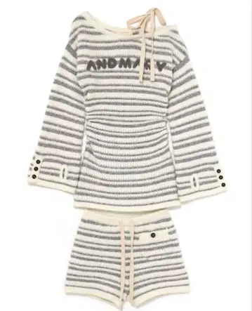 andmary Connie one shoulder set up gray