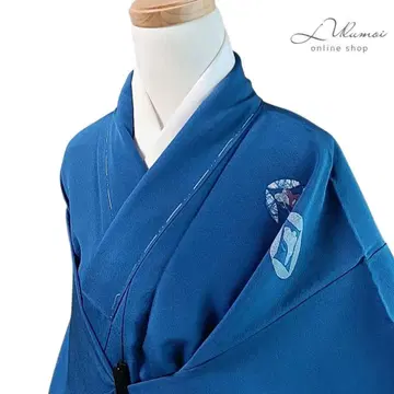 LULU53 기모노 코몬 이중 기모노 칠보 파랑