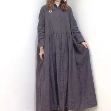 사만사 모스모스 린넨 울 기모 텔레데란 원피스