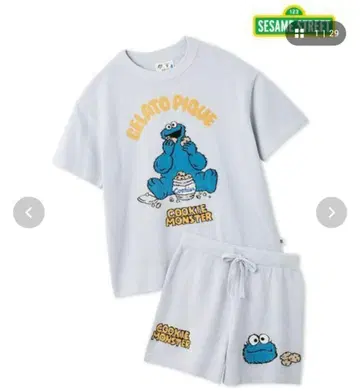 gelato pique 세서미 스트릿 룸웨어 쿠키 몬스터