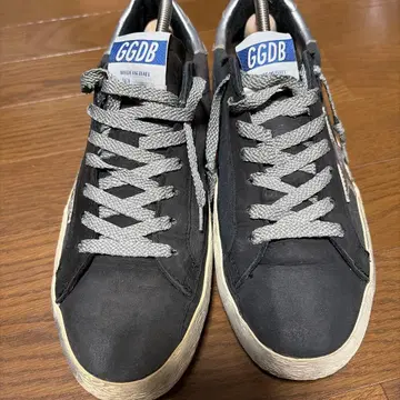 골든구스 스니커즈 슈퍼스타 42 27cm 블랙 실버 별