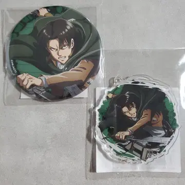 진격의 거인 캐릭터 복권 리바이 캔뱃지 아크릴 키링 등신