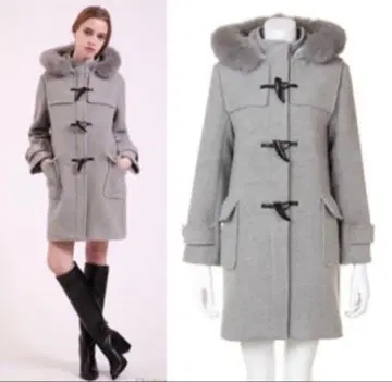 [ 새상품급 ] 프레이 아이디 그레이 퍼 포함 더플 코트