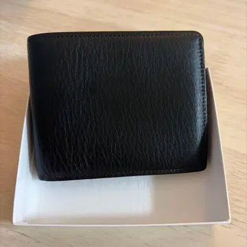 made in japan 접이식 지갑 블랙 가죽