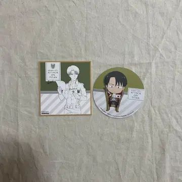 진격의 거인 리바이 애니메이트 카페 아크릴 코스터 색지풍 카드