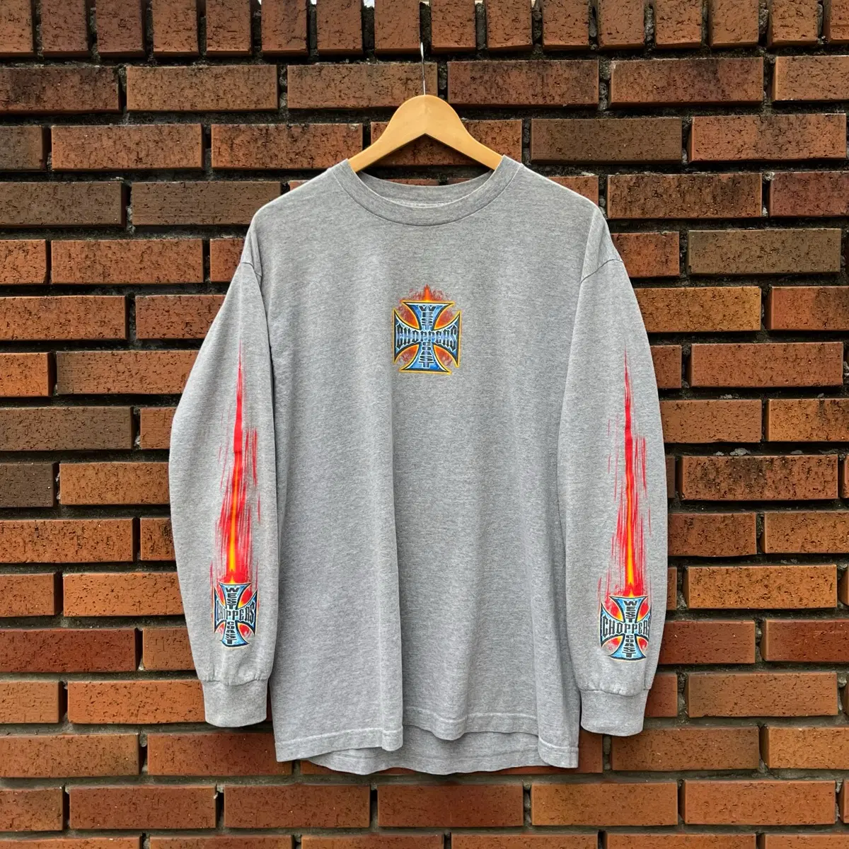 90s West coast choppers Thermal Long Sleeve Olive | Bunjang Global