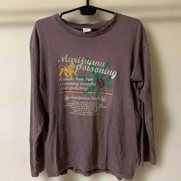 빈티지 ZEKY 라스타 마리화나 그래픽 긴팔 티셔츠 LL