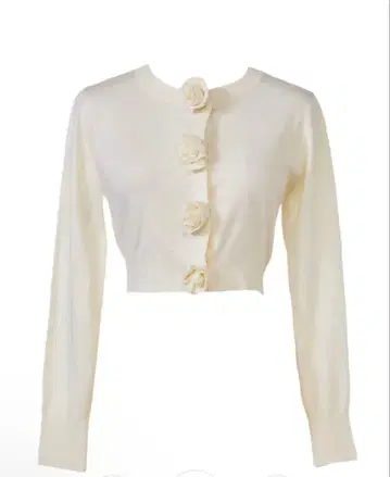 로즈 모티브 라메 니트 가디건 트리트유어셀프