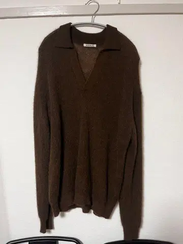 BABY SURI ALPACA SHEER KNIT SKIPPER POLO