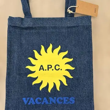 미사용 새상품 택 포함 아페쎄 데님 토트백 바캉스 인디고 블루