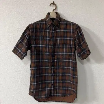 드님 체크 셔츠 반팔 M