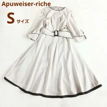 Apuweiser-riche 시어 슬리브 플레어 원피스 S 그레이지