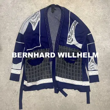 BERNHARD WILLHELM 니트 가디건 Blue M