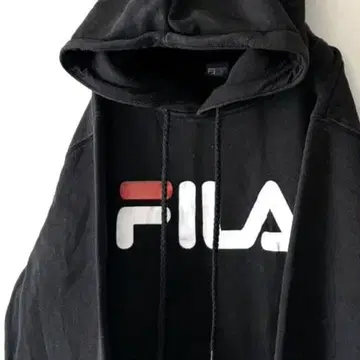 휠라 FILA 로고 맨투맨 후드티 블랙 구제 의류