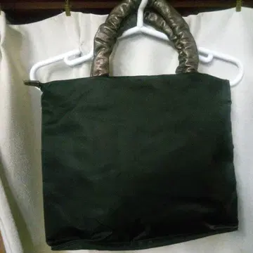 OSAM 오삼 나일론 블랙 손잡이 브론즈 가죽 토트백