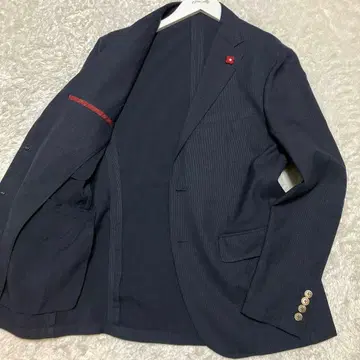 comme ca ism 테일러드 자켓 여름 L 네이비 스트레치