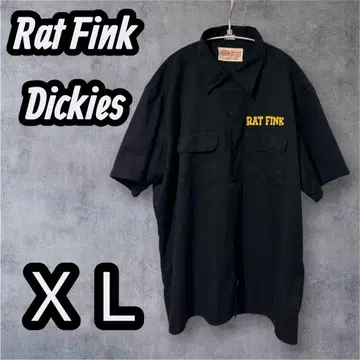 Rat Fink Dickies 반팔 워크 셔츠 XL 백 프린트 새상품급