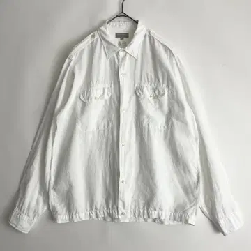 새상품급 MARGARET HOWELL 아이리쉬 린넨 셔츠 자켓 화이트