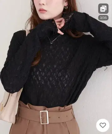 [미사용 택 포함] natural couture 리버서블 터틀넥 상의