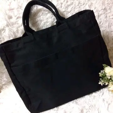 유니클로 C 코튼 캔버스 토트백 블랙