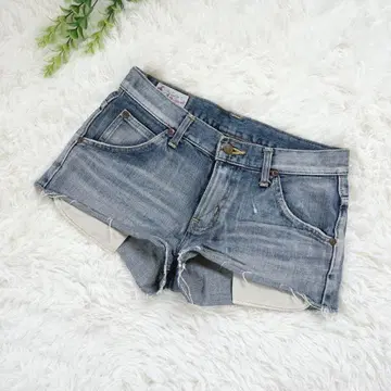 Lee 리 데님 숏팬츠 블루 일본제 컷오프 데님 S
