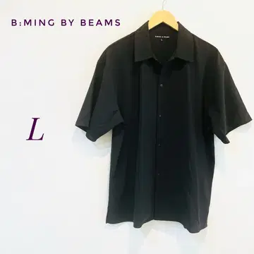 B:MING by BEAMS 반팔 버튼 다운 티셔츠 블랙 L