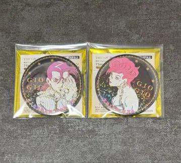 죠죠 월드 홀로그램 캔뱃지 도피오 트리쉬 세트