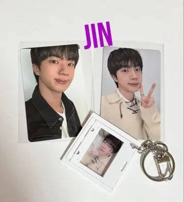 JIN 포토카드 2장 세트 키링 포함