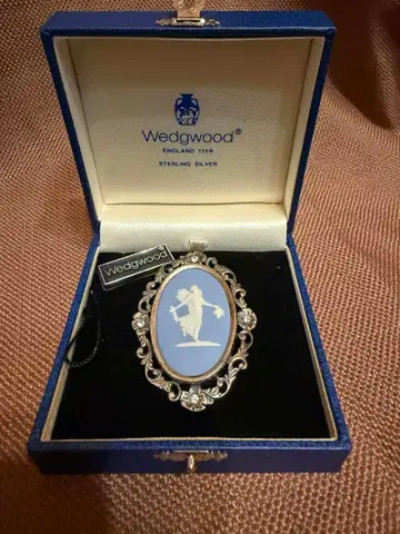 Wedgwood 블루 스털링 실버 925 브로치
