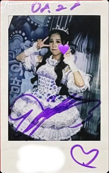 iLiFE! 순령 미키 사인 포함 무도관 드레스 의상 폴라로이드